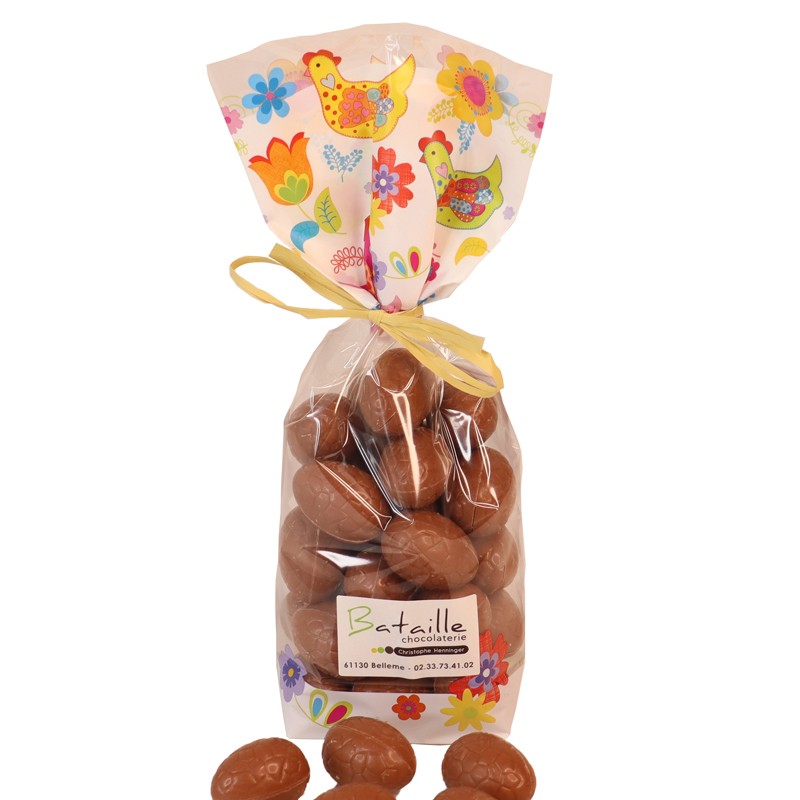 Œufs lait fourrés praliné